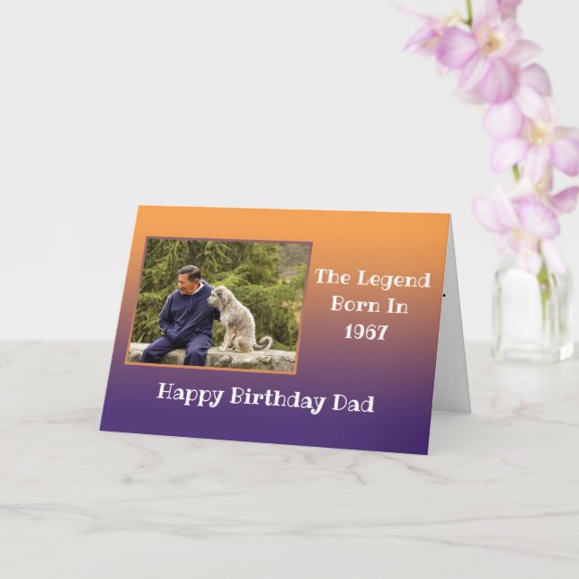 Cartão Pai Feliz Aniversário Todos Os Anos Crianças De Mo (Orquídea)