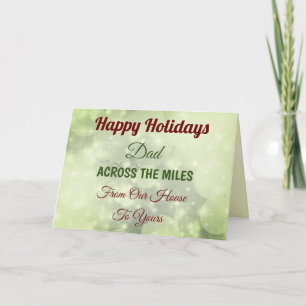 Cartão Pai Feliz de Férias ao Longo dos Milhares