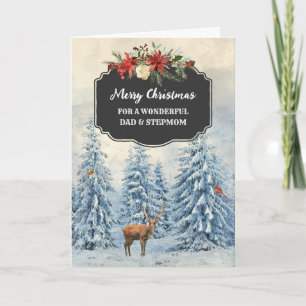 Cartão Pai Florestal e Stepmama Feliz Natal