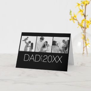 Cartão Pai Fundou Três Fotografias Modernas