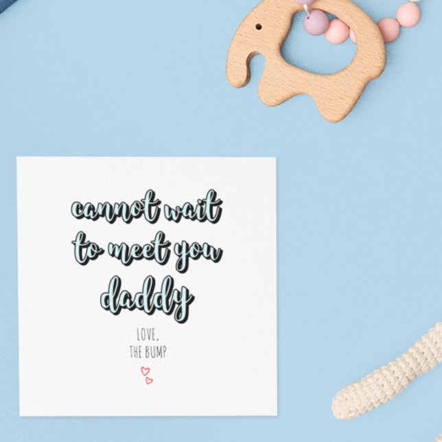 Cartão Pai Futuro Do dia de os pais Logo Será Pai Azul (Criador carregado)