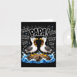 Cartão Pai Gaivota Divertido Papai Gaivotas Dia dos Pais 