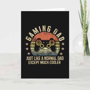 Cartão Pai Gamer Dia dos Pais Presentes de Jogos Preto Ma