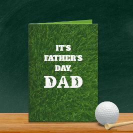 Cartão Pai Golfista Dia dos Pais ou Aniversário Texto Per