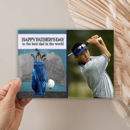 Cartão Pai Golfista | Foto de Golfista Feliz Dia dos Pais