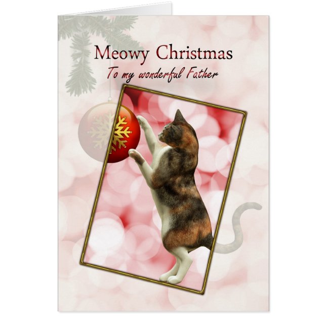 Cartão Pai, Meowy Natal (Frente)