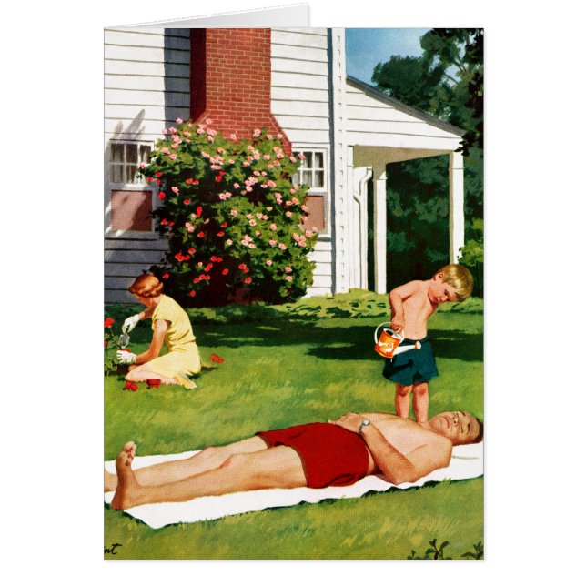 Cartão Pai molhando (Frente)