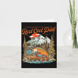 Cartão Pai muito legal vintage pesca truta arco-íris
