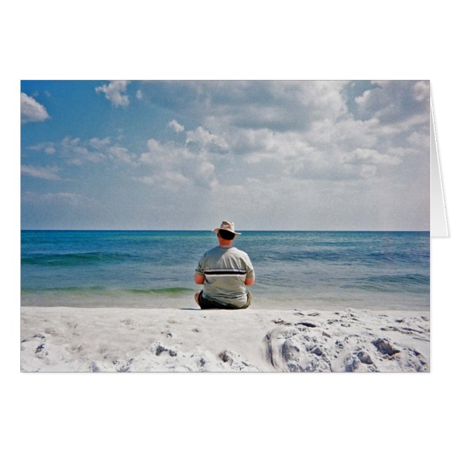 Cartão pai na praia (Frente Horizontal)