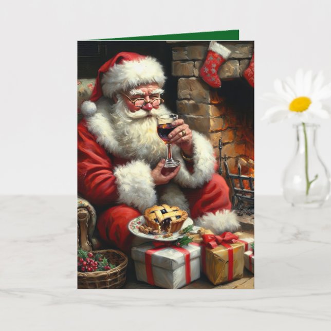 Cartão Pai Natal 1 (Planta pequena)