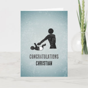 Cartão Pai Novo Engraçado - Troca de Bebê Paternidade Per