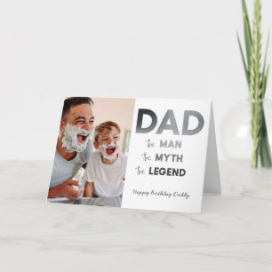 Cartão PAI O Homem Mito A Cinza Da Legenda Foto Feliz Ani