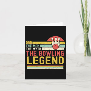 Cartão Pai O Homem O Mito A Legenda Da Boliche Vintage Bo