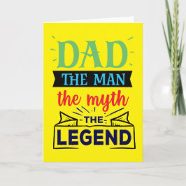 Cartão Pai, o Homem, o Mito, a Lenda