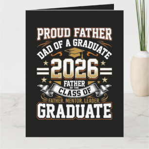 Cartão Pai Orgulhoso Graduado da Turma de 2026