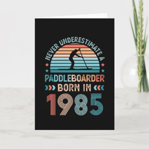 Cartão Pai Paddleding Sup aniversário de 40 anos 1985 na
