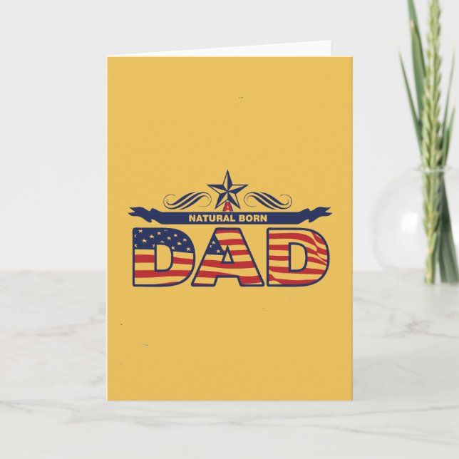 Cartão Pai, Pai, Um Pai Natural De Nascer (Frente)