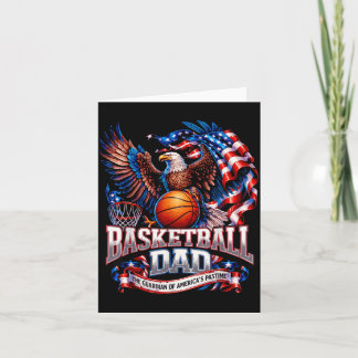 Cartão Pai Patriota de Basquete Retro EUA
