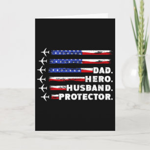 Cartão Pai Patriota Protetor Pai Bandeira Dos EUA 
