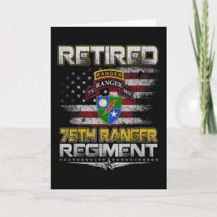 Cartão Pai Patriótico Veterano Aposentado do 75º Regiment