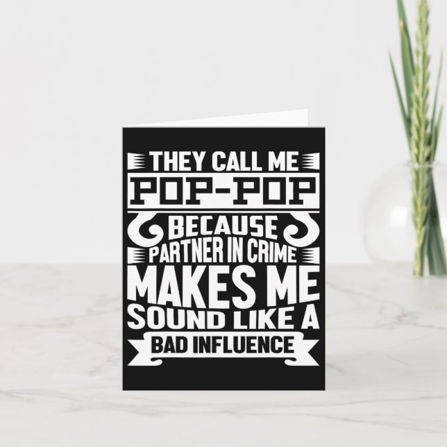 Cartão Pai pop Pop   Namorados Dia de os pais Natal (Frente)