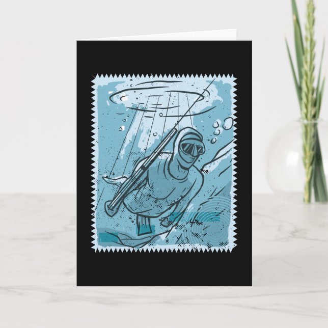 Cartão Pai-Presente para a pesca de lança (Frente)