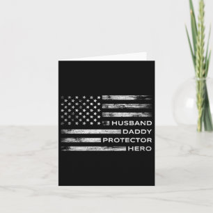 Cartão Pai Protetor Hero Dia de os pais American Flag 1