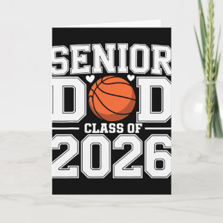 Cartão Pai Sênior Turma de 2026 Pai de Basquete Bonito Gr