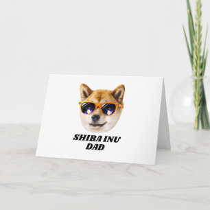 Cartão Pai Shiba Inu Legal Usando Óculos Dia dos Pais