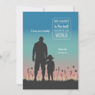 Cartão Pai Silhouette Greeting Card