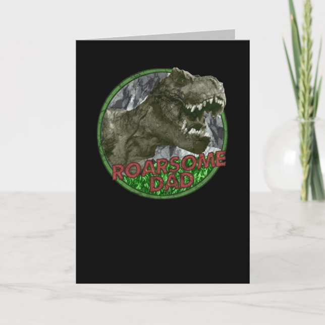 Cartão Pai T-rex Roarsome (Frente)