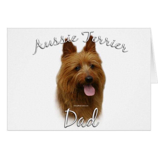 Cartão Pai Terrier australiano 2 (Frente Horizontal)