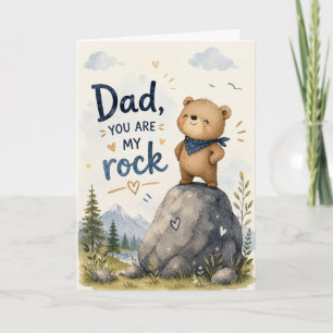 Cartão Pai, Você É Meu Urso de Aquarela Carta