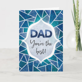 Cartão Pai Você é o Melhor Feliz Dia dos Pais Azul