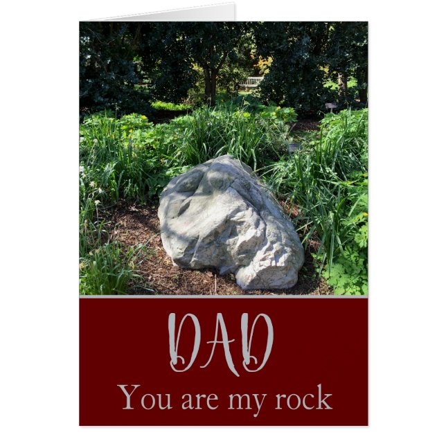 Cartão Pai Você é o meu Rochedo e Herói (Frente)