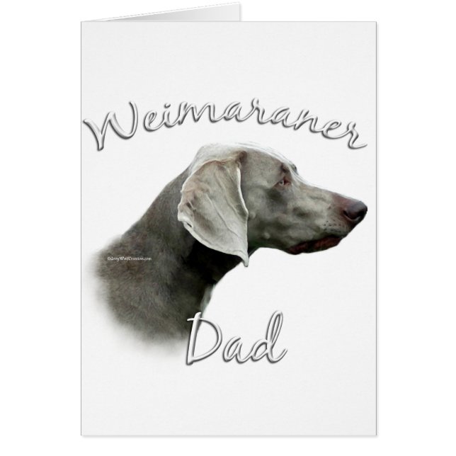 Cartão Pai Weimaraner 2 (Frente)