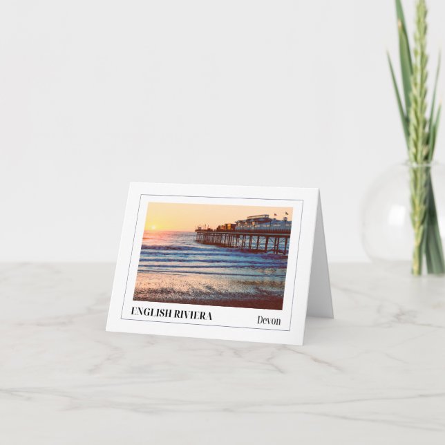 Cartão Paignton Pier, Riviera Inglesa, Devon (Frente)