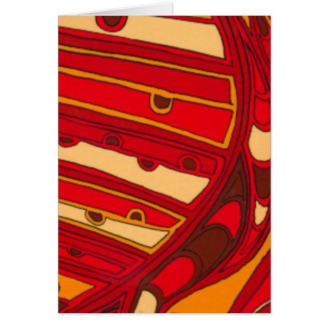 Cartão Painéis laranja abstrato (Frente)