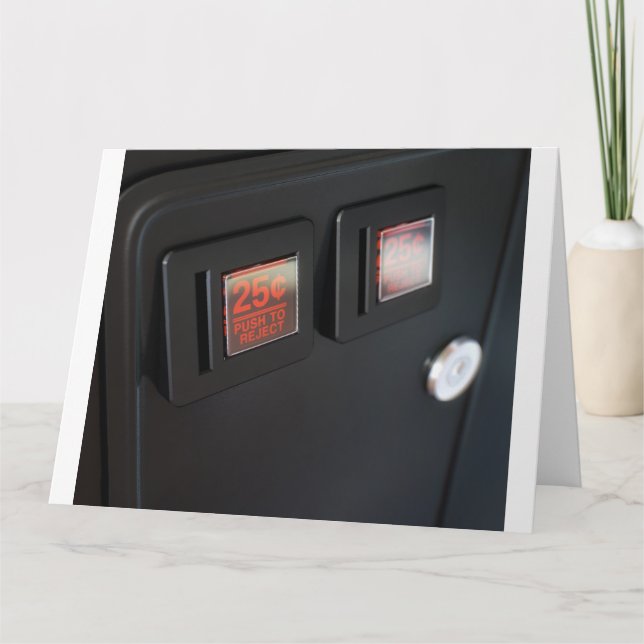 Cartão Painel de Slot de Moedas da Máquina Arcade (Frente)