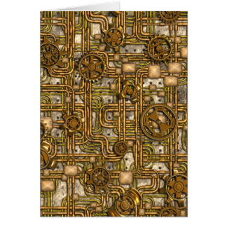Cartão Painel de Steampunk - Ursos e Tubos - Saco