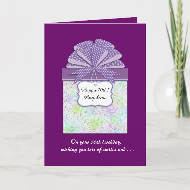 Cartão Painel Feliz 70 Birthday 3 (Frente)