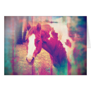Cartão Paint Horse Grunge