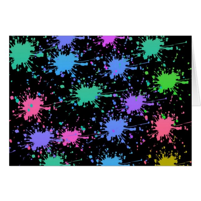 Cartão Paint Splash (Frente Horizontal)