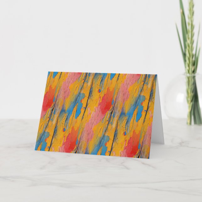 Cartão Paint Splatter colorido (Frente)