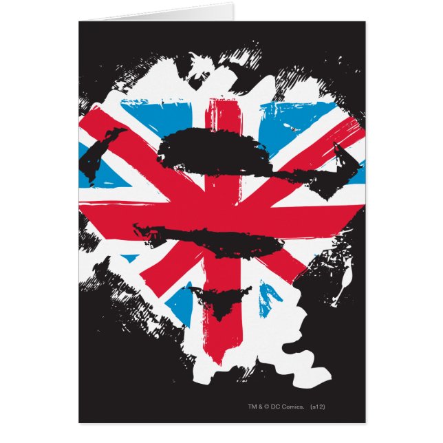 Cartão Paint Strokes British S-Shield (Frente)