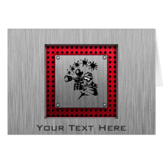 Cartão Paintball escovado do olhar do metal