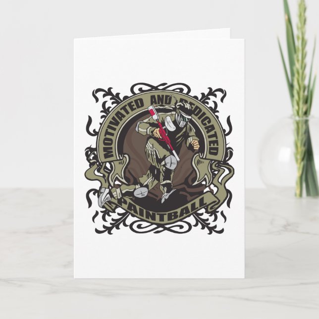 Cartão Paintball motivado (Frente)