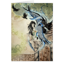 Cartão País das fadas do corvo