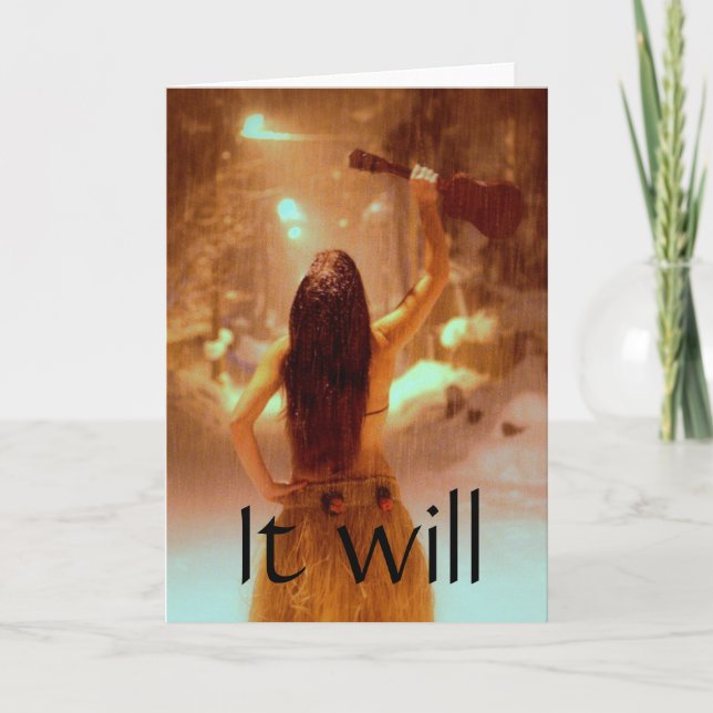 Cartão País das maravilhas do inverno, será o melhor ano (Frente)