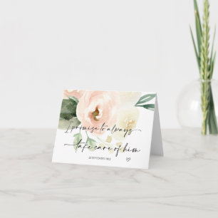 Cartão Pais em Direito Dão ao Noivo o cuidado com seu cas